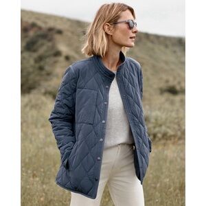NWT Garnet Hill Recycled Quilted Field Jacket Size Small